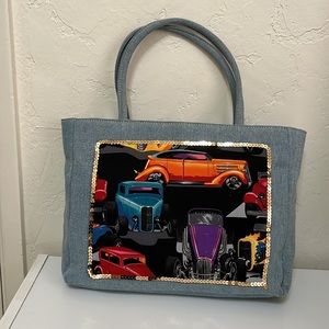 Classic Cars Theme Tote Bag